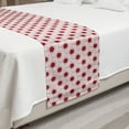thumbnail image 2 of Floral Bed Runner, Traditional Style Japanese Inspired Chrysanthemum Flowers Print in Monotone, Decorative Accent Bedding Scarf for Hotels Homes and Guestrooms, King, Pale Maroon White, by Ambesonne, 2 of 2