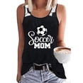 thumbnail image 2 of Drses Women's Tank Tops Women's Solid Round Neck Tank Top Soccer Mama Sleeveless Shirt Soccer Lovers T Shirt Causal Summer Workout Top Womens Summer Tops, 2 of 6
