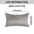 thumbnail image 6 of Unique Bargains Pack of 2 Velvet Solid Throw Pillow Covers 20" x 12" Grey, 6 of 6