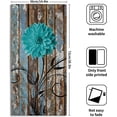 thumbnail image 2 of Farmhouse Flower Floral Bathroom Hand Towel Set of 2, Rustic Teal Turquoise Dahlia Fingertip Towel Country Blue Wild Garden Plant Decorative Soft Highly Absorbent Bath Towels for Home Hotel Gym Spa, 2 of 8