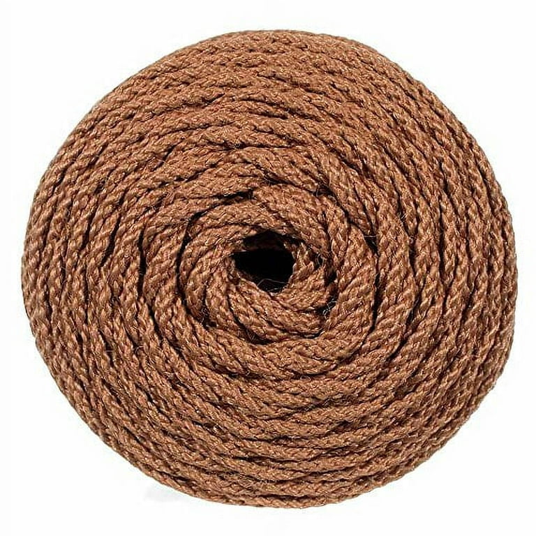 400gram Art Yarn Cord Light Brown Polyester Yarn Macrame Knitting  Crocheting DIY Bags Crochet Basket Summer Hat Craft Cord