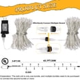 thumbnail image 2 of HIDAWN Christmas String Lights Indoor Outdoor, 200 LED 75.5FT Connectable Waterproof, 8 Modes with Memory Function,Twinkle Fairy Lights Plug in Clear Wire, Warm White, 2 of 9