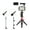 Color:Red, variant on Portable Travel Shooting Beauty Phone Stand Microphone Fill Light-Black/ Blue/ Red Phone Tripod Adjustable Camera Stand