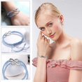 thumbnail image 4 of UBIUO 2PC/Set Stainless Steel 8 Infinity Couple Bracelet Braided Leather Rope Bangle Wrist Adjustable Chain Fit 7-9 Inch for Lover Friendship 2PC Ligh, 4 of 4
