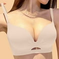 thumbnail image 2 of aidice Womens Bras Wireless Support Comfy Breathable Bralette Solid Color Ruched Keyhole Everyday Bras, 2 of 6