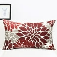 thumbnail image 5 of Decorative Throw Pillow Covers Set of 2 Wine Red Pillow Covers 12x20 inch Throw Pillow Cases Linen Square Pillow Case,Farmhouse Outdoor Modern Floral Pillow Covers for Couch Sofa Living Room, 5 of 6