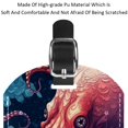 thumbnail image 4 of Square 2Pack PU Leather Octopus Cruise Luggage Tag with Privacy Cover and Name ID Tag for Travel Handbags Backpacks Luggage Tags, 4 of 6