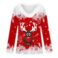 thumbnail image 4 of Active Tops Women Ringer Tee Casual Women Summer Women Solid Tee T Shirt Women Short Sleeve Set Shirt for Women Long Sleeve Compression Women T Shirts Long Sleeve Short Sleeve T Red XXL, 4 of 5