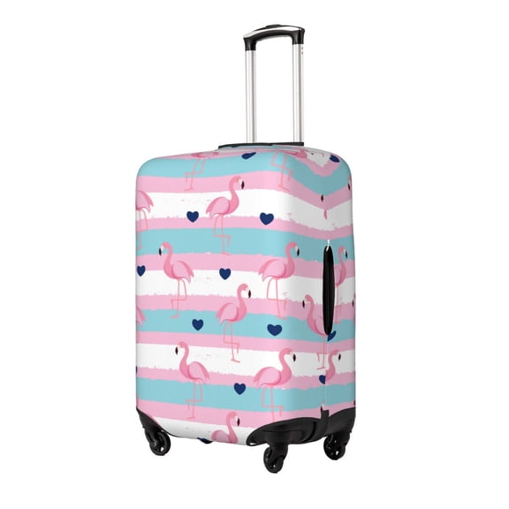 Hirioo Flamingo1 for Elasticity Suitcase Cover (No luggage Included) Durable Luggage Protector Fits 18-32 Inch Luggage-Small