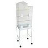 Ymlgroup 6894 3 by 8" Bar Spacing Tall Villa Top Small Bird Cage with Stand - 18"x14" in White
