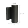 thumbnail image 4 of 62/1142R1 Nuvo Lighting Haley-10W 2 LED Small Up and Down Outdoor Wall Lantern-13 Inches Wide by 3.5 Inches High-Black Finish, 4 of 5