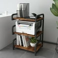 thumbnail image 3 of Natwind 3-Tier Home Office Printer Stand with File Storage Rack with Anti-Skid Pads Floor-Standing Home (Retro), 3 of 8
