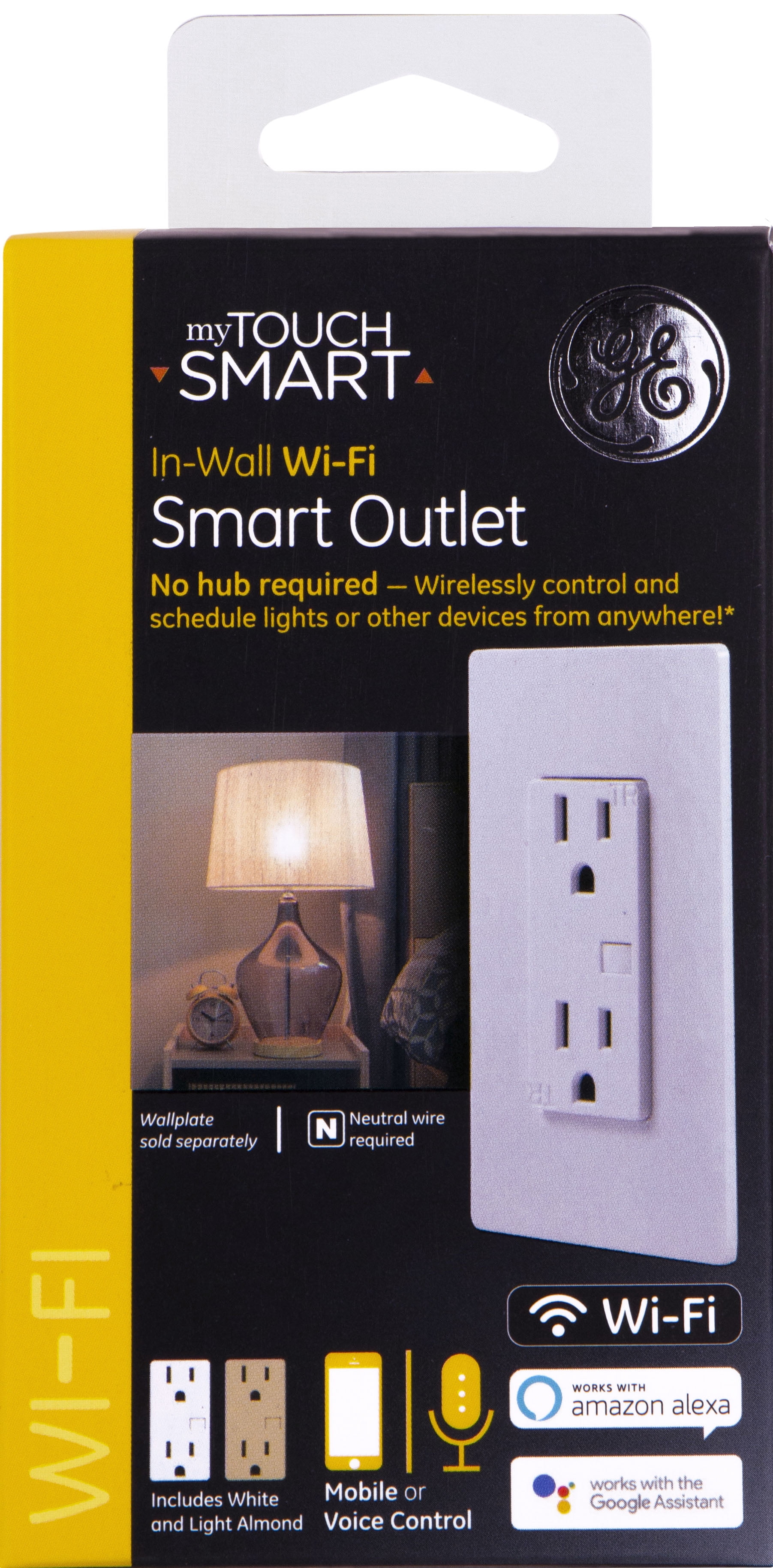 myTouchSmart GE Wi-Fi In-Wall Smart Outlet Receptacle 40795-S1 - The Home  Depot