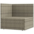 thumbnail image 6 of vidaXL 8 Piece Patio Lounge Set with Cushions Gray Poly Rattan, 6 of 9