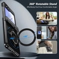 thumbnail image 4 of Magnetic for Samsung Galaxy Z Flip 6 Case with Ring Holder, [Hinge Protection] Built in Screen Protector & Camera Protection Slim Thin Hard PC Kickstand Shockproof Protective Case, Black, 4 of 13