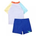 thumbnail image 2 of Kids Toddler Boys Beach Bathing Suit Short Sleeve Swimsuit Rash Guard UPF 50+ UV Swimwear Sets, 2 of 5