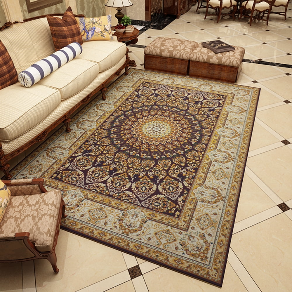 Home Cal Modern NonSlip Area Rug 3x5ft Rubber Backing Throw Rugs