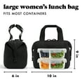 thumbnail image 5 of Fit + Fresh Remi Women's Lunch Bag, Self Insulating Neoprene Material Lunch Box With Containers & Ice Pack, Black, 5 of 8