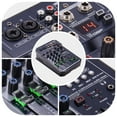 thumbnail image 4 of T4 Portable 4-Channel Sound Card Mixing Console Audio Mixer Built-in 16 DSP 48V Phantom power Supports BT Connection MP3 Player Recording Function 5V power Supply for DJ Network Live Broadca, 4 of 7