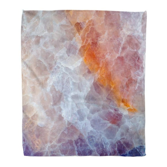 JSDART Throw Blanket Warm Cozy Print Flannel Marble Stone Granite Elegance Effect Slab Vintage Nature Detail Pattern Comfortable Soft for Bed Sofa and Couch 58x80 Inches