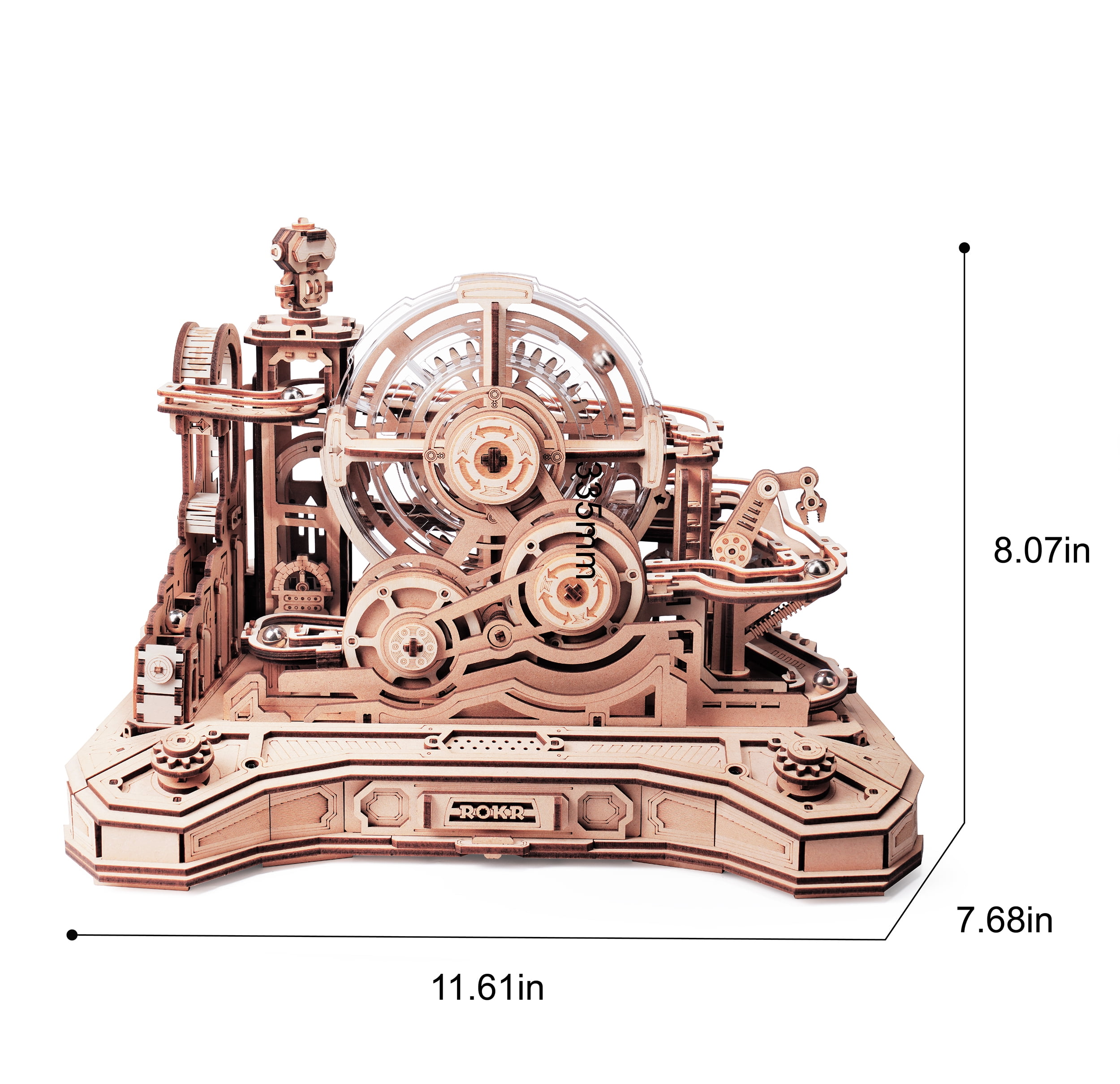ROKR 3D Wooden Puzzle Gear Ball Challenge, Rotating Brain Teaser Engineering Educational PuzzleBall for Teens Adults Gift