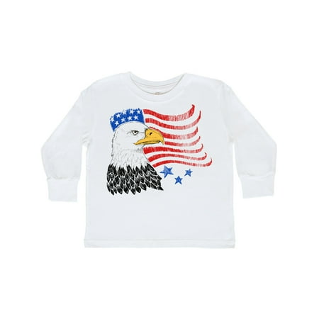 

Inktastic American bald eagle and flag sketch style Gift Toddler Boy or Toddler Girl Long Sleeve T-Shirt
