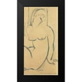 thumbnail image 2 of Modigliani, Amedeo 14x24 Black Modern Framed Museum Art Print Titled - Seated Woman, 2 of 5