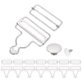 thumbnail image 1 of Uxcell 8 Set Metal Overalls Buckles, 2" Overall Suspender Clips, Adjustable Buckle Replacement with Sliders and Buttons for Bib Trousers Jeans Suspender, Matte Color, 1 of 6