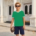 thumbnail image 4 of Hiijoy Boys Short Sleeve Polo Shirt Casual Summer Breathable Shirt, Sizes 9-10, 4 of 4