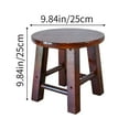 thumbnail image 2 of Square Leg Solid Wood Dwarf Stool - Sturdy Oak Small Square Wooden Stool, Durable Hardwood Design, Ideal for Household Laundry Shoe Changing Kitchen Bathroom Entryway Seating Accent, 10*10in, Brown, 2 of 7