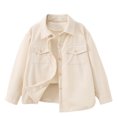 thumbnail image 4 of JAJAHO Boys Girls Button Down Shirt 4-12Y Kids Back To School Clothes Cotton Long Sleeve Lapel Shirts, 4 of 5