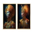 thumbnail image 2 of Designart "Ethereal High Fashion Inspired by Eiko Ishioka III" Asian Woman Framed Wall Art Set Of 2 - Glam Blue Gallery Wall Frame Set For Home Decor, 2 of 6