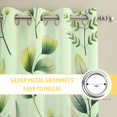 thumbnail image 6 of Green Leaves Kitchen Curtains Window Panels, Summer Botanical Farmhouse Leaf Insulated Window Treatment Curtain, Grommet Curtains for Bedroom/Living Room/Bathroom, 2 Piece 52"Wx72"L, 6 of 8