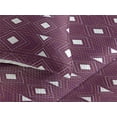 thumbnail image 3 of Ambesonne Abstract Quilted Bedspread Set 3 Pcs, Triangles Squares Geometry, Queen, Dark Magenta and Camel, 3 of 4
