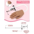 thumbnail image 4 of LIONVISON Mano de práctica para uñas acrílicas, práctica de mano de uñas de silicona, dedos flexibles, mano de entrenamiento falso, manos de maniquí falsas para práctica de uñas, kit de modelo de mano, 4 of 5