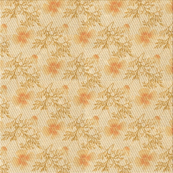 Ahgly Company Indoor Square Patterned Carrot Orange Area Rugs, 6' Square