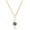 Blue chalcedony pendant necklace, variant on Women's Horseshoe Pendant Necklace – Equestrian Style, Gold Plated, Stackable, Fashion Necklace