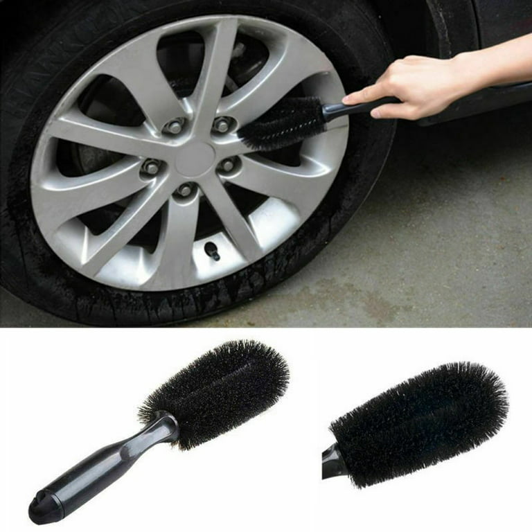 Jetcloudlive Car Wheel Cleaning Brush Tool,Tire Cleaner 16.5 Inch Non-Slip  Handle for Car Cleaning