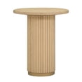 thumbnail image 2 of Pemberly Row Contemporary Oak Wood Round Entry Table in Natural, 2 of 7