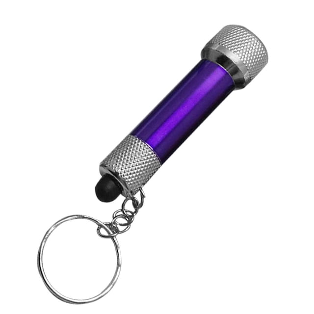 Sonducket Mini linterna LED para acampar al aire libre, senderismo, caminar, linterna de mano de bolsillo portátil con llavero, linterna de aleación de Escalada Púrpura Sonducket OD000348-02