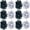 Black and Silver, variant on PMU Decorative Confetti Gift Bows 4-1/4 Inch Large Glitter Sparkle Silver (12/Pkg) Pkg/1