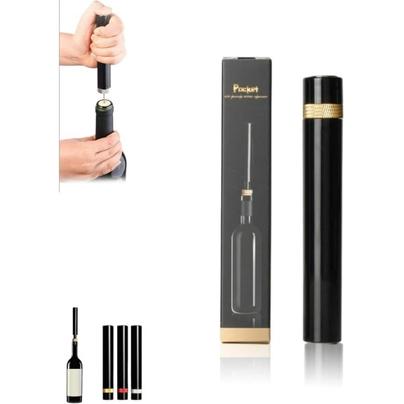 Loritia Wine Opener, Loritia Arro Pop Wine Opener, Loritias Aeropop Wines Openers, Needle Type Wines Bottle Openers, Travel Portable Pocket Air Pressure Pump Bottle Open (Gold)