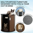 thumbnail image 4 of The Refined Feline, Purrrrfect End Table, Espresso, 4 of 6