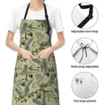 thumbnail image 6 of Lsque Tropical Plants Green Waterproof Apron Chef Aprons for Men Heavy Duty Chemical Work Apron Extra Long Grilling Aprons with Adjustable Bib Apron, 6 of 9