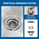 thumbnail image 4 of 33-pulgada free-standing stainless steel utility sink para garage laundry room workshop silver con hot/cold water pipes included, 4 of 7