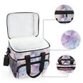 thumbnail image 6 of FORMRS Insulated Cooler Bag 24 Cans Capacity Soft Leakproof Lunch Box with Side Pockets, Purple Marble Pattern, 6 of 7