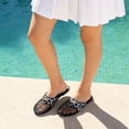 thumbnail image 4 of BERANMEY Mesh Breathable Women's Sandals Casual Slip on Sandals for Women Summer Flat Walking Sandals Comfortable Wide Width Lightweight Slide Sandals with Metal Buckle, 4 of 8