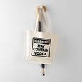 thumbnail image 5 of CafePress - Warning May Contain Vodka Tote Bag - Unisex Canvas Tote Bag, Beige, 1-Piece, 5 of 7
