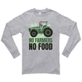 thumbnail image 2 of Plus Size No Farmers No Food Graphic Long Sleeve Crewneck Tee - Heather Grey XL, 2 of 4