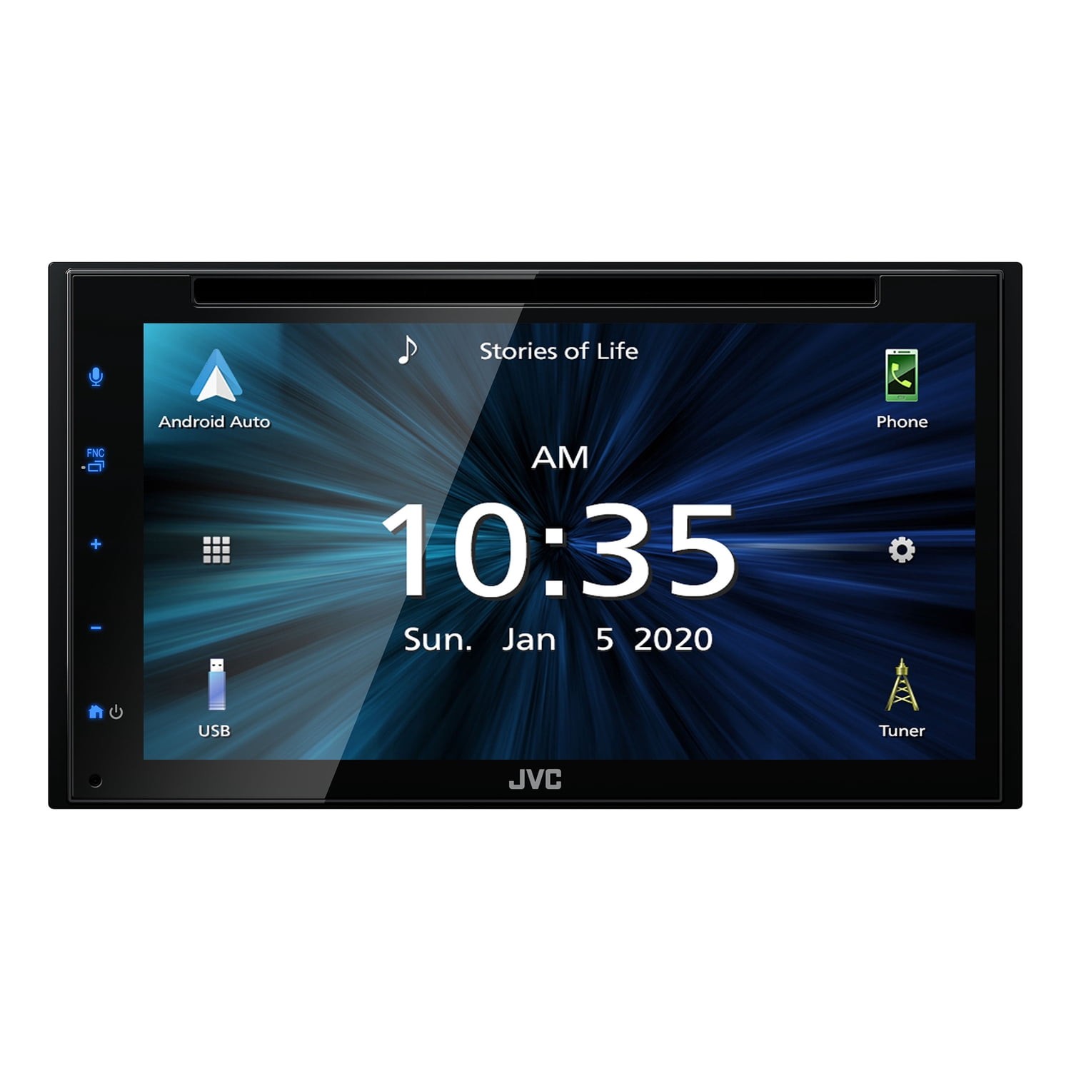 6.8-In. Double-DIN In-Dash DVD Receiver with Bluetooth, Apple CarPlay, Android Auto, and SiriusXM Ready